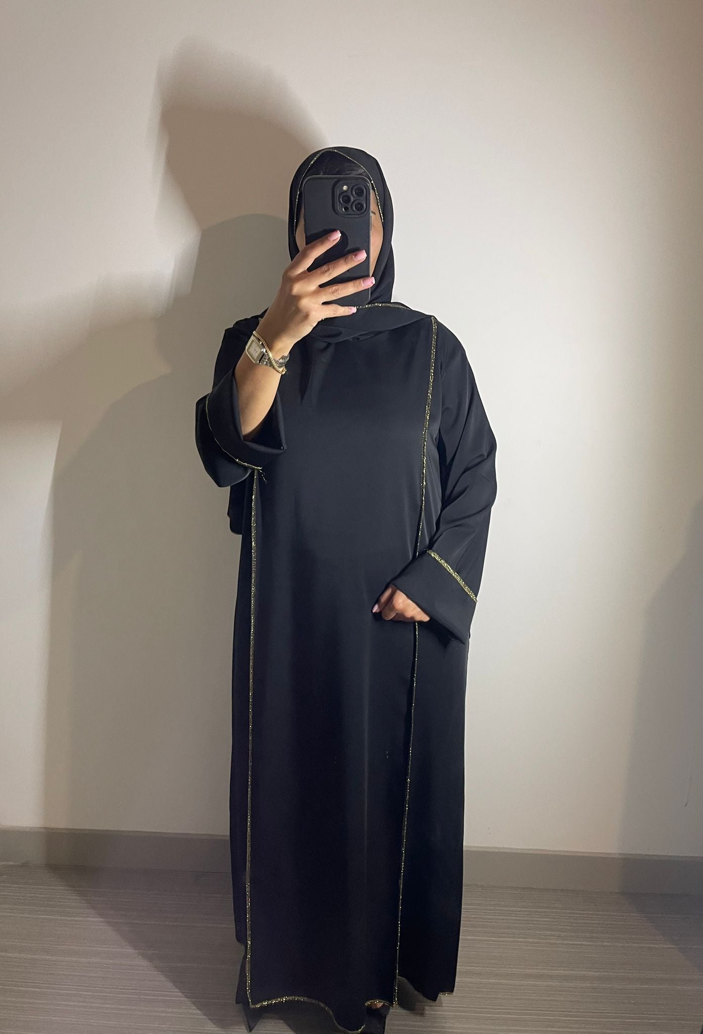 Abaya simple noir